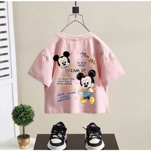 Áo Thun Bé Gái - Bé Trai CHUỘT MICKY QC45 K.Kid Áo Phông Cotton Mát Size 8-20kg M9998
