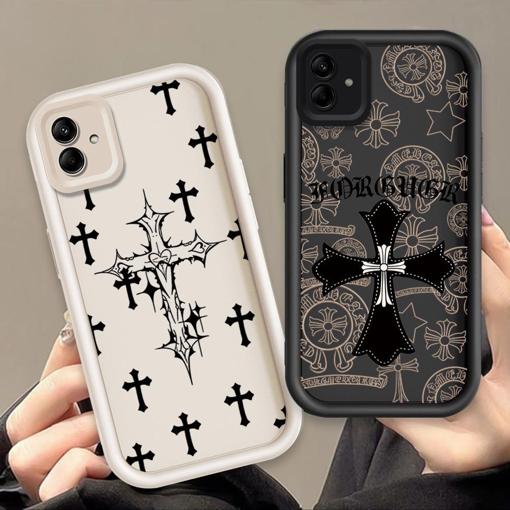 Ốp Lưng Cho Samsung A04 A05 A06 A07 4G Phim Hoạt Hình Silicon Mềm Ốp lưng TPU Chrome Hearts cross Angel Eye Chống Sốc Ốp Lưng