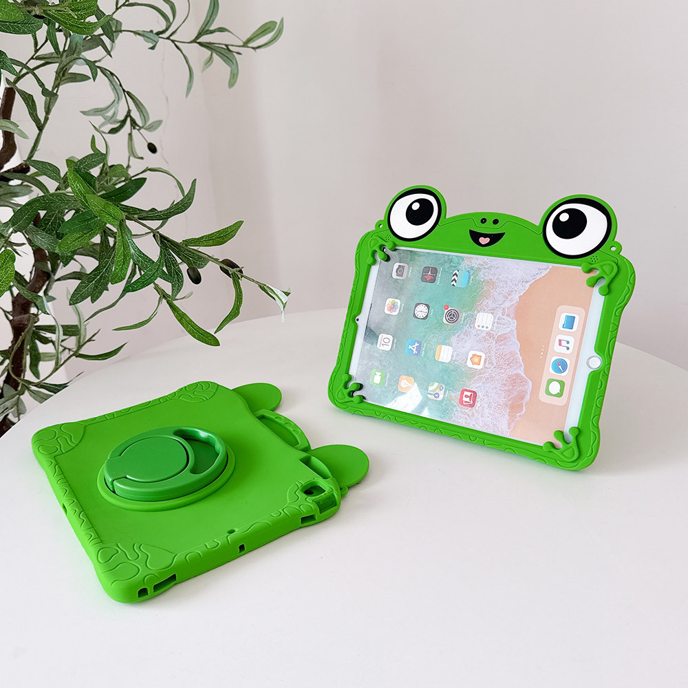 Ốp Lưng Họa Tiết Ếch Dễ Thương Dễ Thương Cho Air Mini 1 2 3 4 5 6 7 IPad 5 6 7 8 9 10th 11 12 A16 A19 10.9 "Pro9.7 Pro10.5 10.2" Pro11 Pro 11 M4 M5 Dây Sling