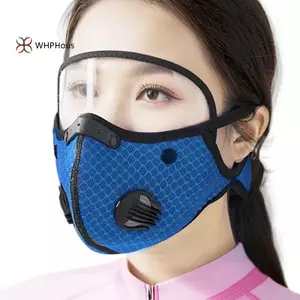< WHPHous-t > Mặt nạ đi xe đạp mới có kính lọc Mặt nạ chống bụi thể thao Mặt nạ tái sử dụng có thể giặt được cho nam Bộ lọc Carbon hoạt động Đẹp
