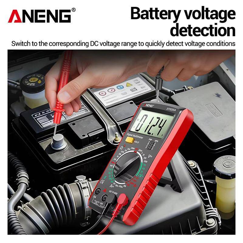 < WHPHous-t > Đồng hồ vạn năng kỹ thuật số DT9205A RMS 1999 Đếm điện áp DC Máy kiểm tra tụ điện có độ chính xác cao cho phòng thí nghiệm Điện tử làm việc Đẹp