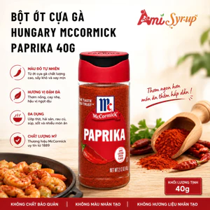 Bột Ớt Cựa Gà Kiểu Hungary McCormick Paprika sweet Lọ 40g Bột Ớt Ngọt Dùng Ướp Nấu Ăn, BBQ