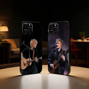 Ốp điện thoại TP-1 Singer E-Ed S-Sheeran cho iPhone17,16,15,13,12 Plus, Max Soft Silicone Black Cover