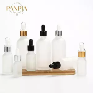 PNPIA- Chai Thủy Tinh Mờ Có Thể Đổ Lại Rỗng Có Giọt 10ML 50ML 100ML Lotion Dispenser Cho Mỹ Phẩm DIY Lưu Trữ