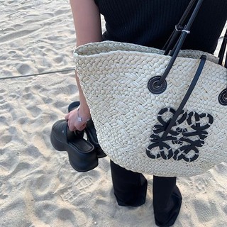 Túi tote dệt rơm đi biển
