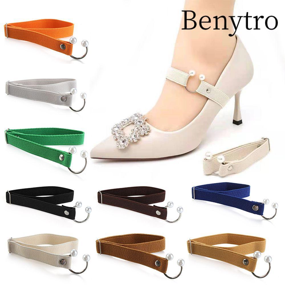 BENYTRO Dây Buộc Mắt Cá Chân Nữ Co Giãn Khóa Giày Cao Gót Hình Chữ U