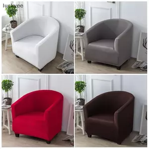 Luckyew Đơn Sofa Câu Lạc Bộ Sofa Có Cho Phòng Khách Co Giãn Thư Giãn Ghế Bảo Vệ Bao Màu Trơn Spandex Cho Gia Đình Khách Sạn TQ