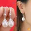 Trang Sức Cho Nữ Bông Tai Ngọc Trai Giọt Nước Cho Nữ Đỏ Trắng Tròn Ngọc Trai Hình Bầu Dục Bông Tai Cưới Đính Hôn Lễ Tình Nhân Quà Tặng Mới
