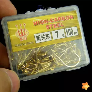 100 Chiếc Móc Cá Vàng Không Gai Kanto Mới Chân Dài Bla Pit Cá Chép Và Cá Chép Dụng Cụ Câu Cá Mới