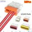 DAYBREAK 50 Đầu nối dây nhanh Mini, Tiếp xúc bằng đồng 2 / 3 / 4 / 5 cổng đẩy vào khối đầu cuối, Vỏ thép không gỉ Vỏ nhựa trong suốt Đầu nối dây điện
