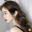 Móc bông tai kẹp không viền Zircon Wing cho phụ kiện sụn hợp thời trang mới