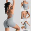 Bộ áo liền quần không tay dành cho nữ Quần áo thể thao nữ màu đen trơn tập thể dục GYM