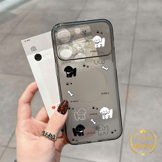 Tương thích cho iPhone 14 15 16 17 13 11 12 Pro Max 14 Plus Vỏ Corning hình chú chó dễ thương hoạt hình
