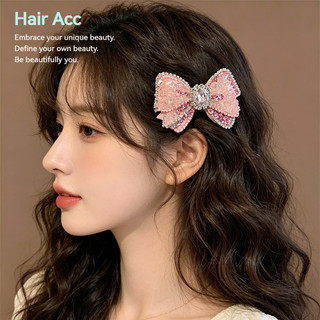 Ngọt Ngào Girly Full Kim Cương Nơ Bên Kẹp Tóc Nổ Kẹp Tất Cả Trận Đấu Mỏ Vịt Kẹp Phụ Kiện Tóc