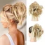 SHUPUN Tóc Tổng Hợp Scrunchie, Tóc Dài 6 Inch Trang Trí Tóc Lộn Xộn Bun Hair Piece, Lông Tơ Tự Nhiên Nhìn Chịu Nhiệt Sợi Nhiệt Độ Cao Lộn Xộn Phong Cách Xoăn Donut Tóc Bun