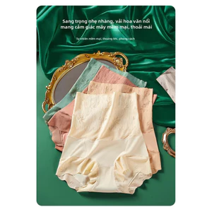 Quần lót lưng cao nữ, tác dụng đau bụng, ren liền mạch, đáy Cotton kháng khuẩn.