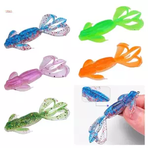 Shas Gói 10 Mồi Mềm Tôm Hai Màu Hành Động Bơi lội Thực Tế Scintillate Bên Trong