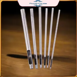 Bộ 6 Bộ Dụng Cụ Rỗng Đấm Lỗ Tròn Dụng Cụ Đấm Thép Da Thủ Công Làm Việc Cho Dây Đồng Hồ, Vải, Nhựa, Dây Gioăng.