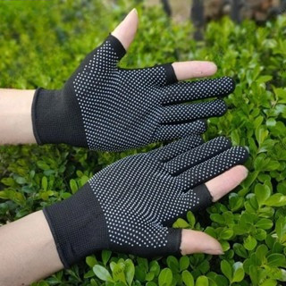 5 đôi 🐾Poppyjoy 1 Đôi găng tay chống nắng, bao tay lái xe máy, tập gym, tập thể thao hở ngón đa năng1