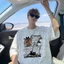 Áo thun ngắn tay Tie-Dye Nam Mùa hè 2026 dáng rộng hợp thời trang Dạo phố tay năm điểm cổ tròn nửa tay