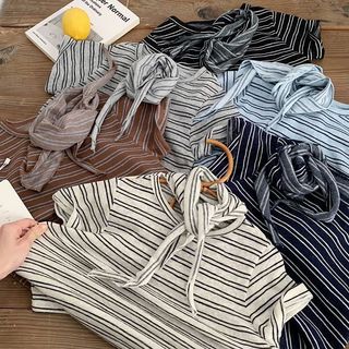 Bé Trai Sọc Tam Giác Yếm Áo Thun Tay Ngắn Trẻ Em Thời Trang Đáy Nửa Tay Top