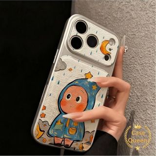 Ốp Lưng Cho iPhone 16 11 13 17 15 12 14 Pro Max 17 Air 14 Plus Hoạt Hình Dễ Thương Nhân Vật Ngôi Sao Áo Mưa Ngay Lập Tức Miếng Dán