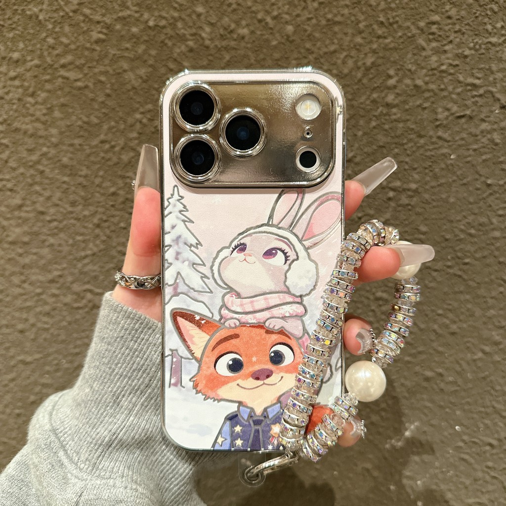 ốp lưng iphone Judy chui lên đầu Nick, đội tai nghe xem tuyết Cho Iphone 17 xs xr 11 12 13 14 15 16 Pro Max Plus