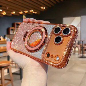 Ốp Điện Thoại Kim Cương Đứng Cho iPhone 17 Pro Max 12 13 14 15 16 Pro Max 15 16 plus Ống Kính Không Khí Bảo Vệ Camera Vỏ Chống Sốc Vỏ Mềm Điện Thoại