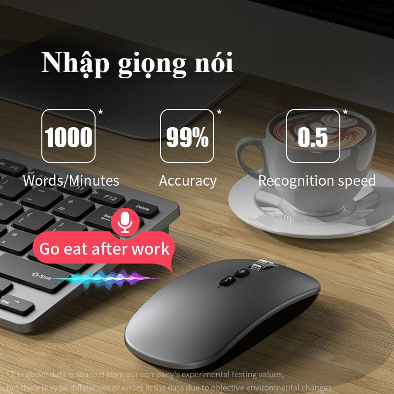 Chuột AI Thế Hệ Mới - Chuyển Giọng Nói Thành Văn Bản Chuẩn Xác, Thiết Kế Nhỏ Gọn, Sạc Nhanh Type-C