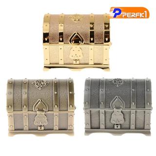 1x Vintage Hoa Điêu Khắc Nữ Trang Sức Ngực Hộp Tổ Chức Vàng