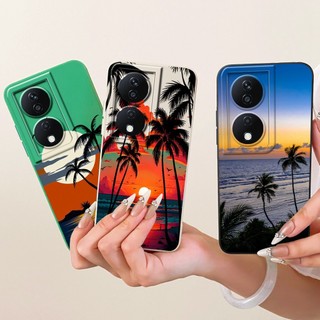Vỏ bảo vệ Camera cho Honor X7b CLK-LX1 / Honor 90 Smart CLK-LX3 / Play 8T / Play 80 Plus Vỏ mềm hình hoa thanh lịch
