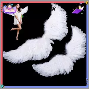 CANAMEK Nuốt Hình Thiên Thần Trắng Có Dây Đeo Đàn Hồi Cho Trẻ Em Tiệc Cosplay Halloween Trang Trí Sinh Nhật CSF