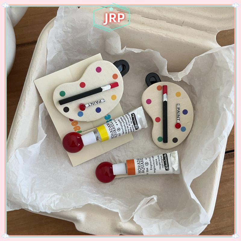 JRP 1 Sáng Tạo Vẽ Ban Handmade Mỏ Vịt Kẹp Tóc Ngộ nghĩnh Sơn Màu Nước Cho Nữ Trẻ Em Tóc Barrette Trang Trí Tiệc JRP