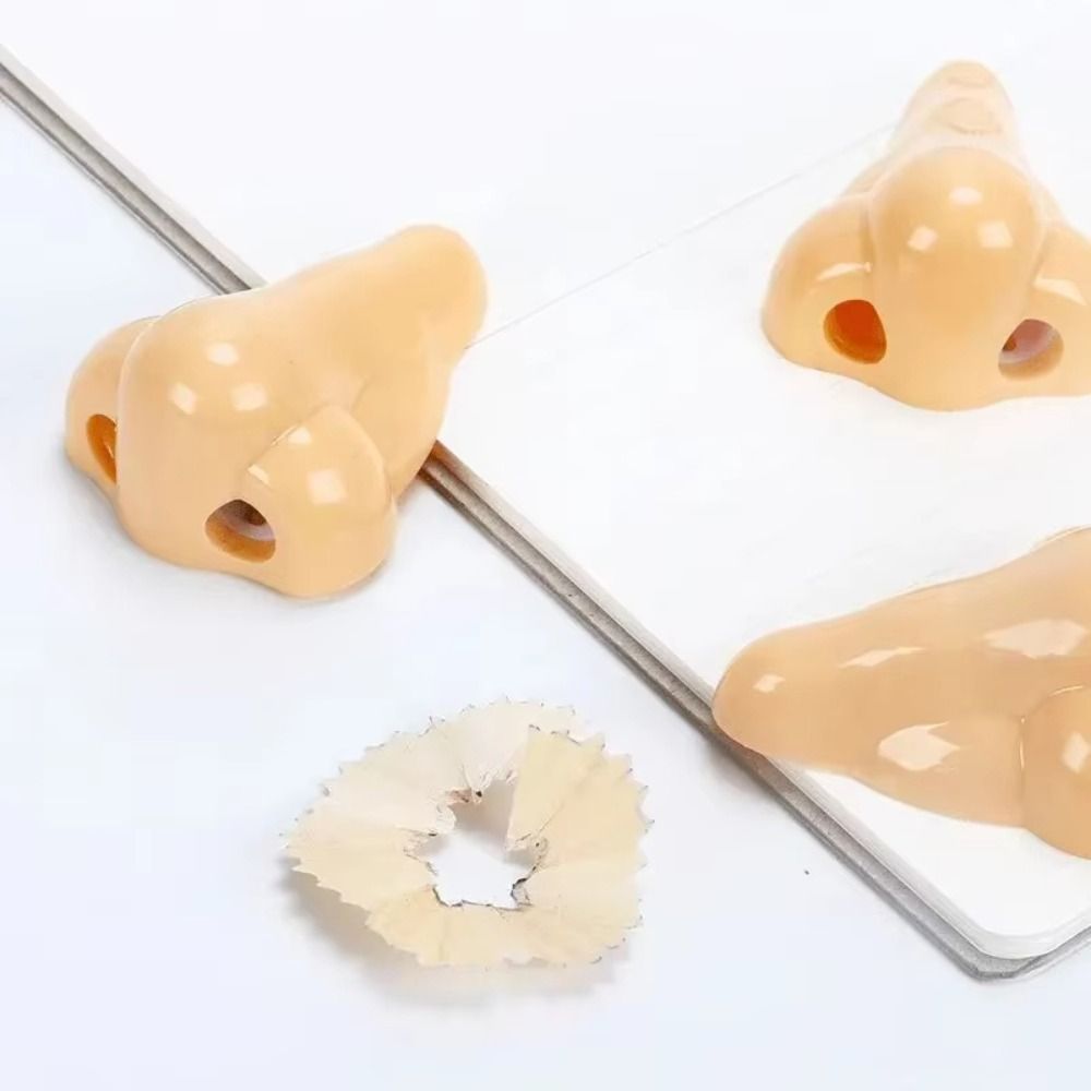 Máy mài bút chì mũi HIGHVIEWLS, Máy mài lỗ đôi mô phỏng hoạt hình, Thiết kế mũi di động mới lạ vui nhộn Máy mài bút chì học sinh Quà tặng và giải thưởng lớp học