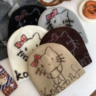 Mũ len dệt kim nữ thu đông ấm áp và thời trang kiểu turban giảm béo mặt