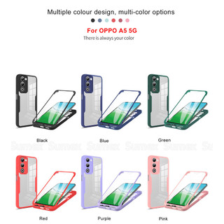 Dành Cho OPPO A5 5G OPPOA5 A5i 4G 2025 Ốp Điện Thoại Trong Suốt Chống Sốc Đôi 360 Toàn Thân TPU Mềm + PC Cứng Trong Suốt Ốp Lưng OPPOA3 OPO A3 CPH2735 CPH2727 CPH2683 CPH2669