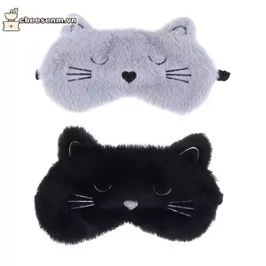 Cheenm Hoạt Hình Dễ Thương Mèo Mặt nạ Ngủ Phân Loại Mắt Băng Sang Trọng Bịt Mắt Bao Ngủ Cho Bé Gái Nữ Ngủ Đêm Động Vật Eyepatch VN