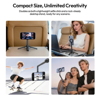 Ulanzı MT71 2 in1 Từ Mini Selfie Stick Để Bàn Chân Đế Cho Iphone 17 16 15 Pro Max Android 180° Có thể điều chỉnh cho Vlog