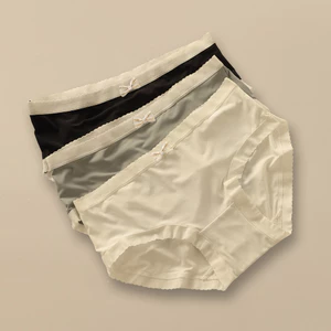 Quần lót nữ mỏng mát mẻ mùa hè, eo giữa, thoải mái, đáy quần Cotton nguyên chất, có nơ