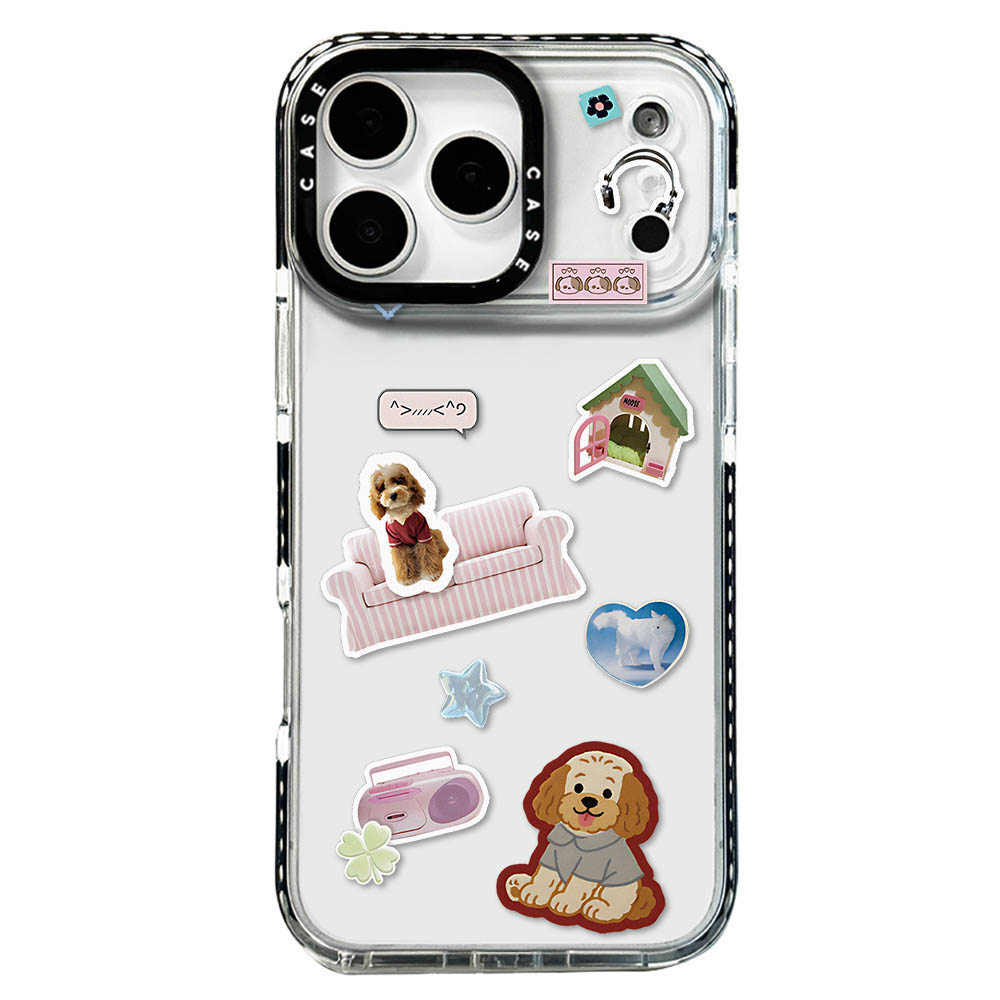 Ốp Điện Thoại Vòng Cổ Chó Hoạt Hình Cho IPhone 17 Pro Max 17 16 15 14 13 12 11 Vỏ Bảo Vệ Chống Sốc