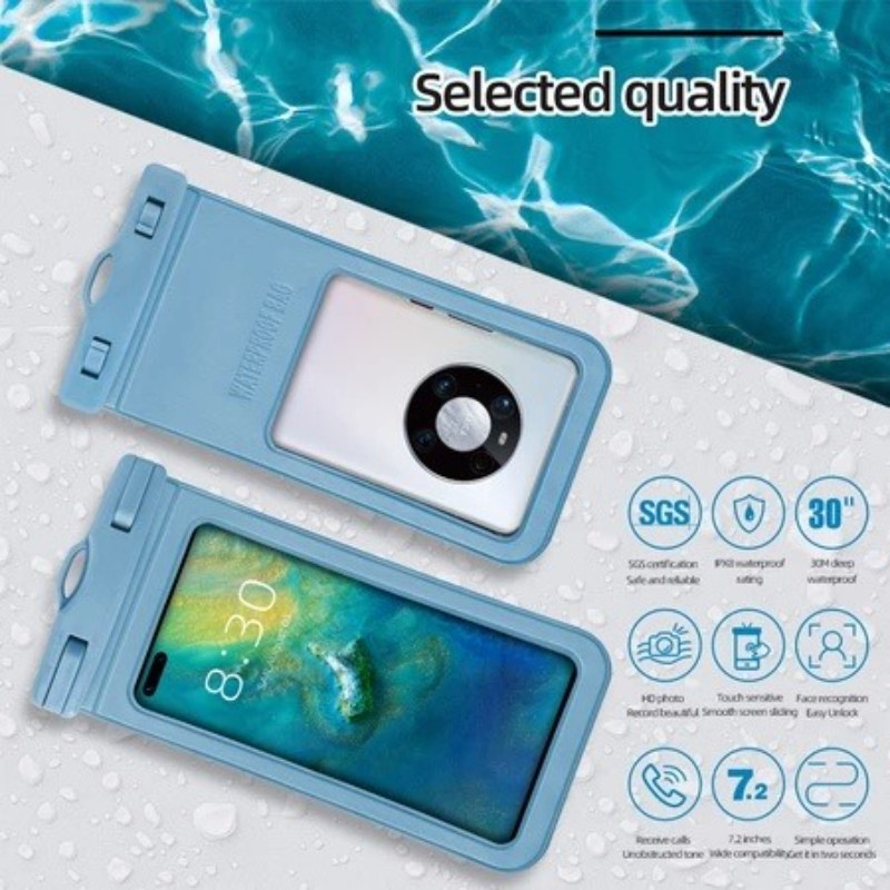 Túi đựng điện thoại chống nước IPX8, chất liệu PVC trong suốt, khả năng chống nước tuyệt vời, màn hình cảm ứng nhạy