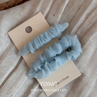 Yoing / Pháp Thanh Lịch Cloud Puff Kẹp Tóc Lưới Xếp Ly Kẹp Mũ Đội Đầu Mỏ Vịt Kẹp