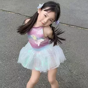 Đồ Bơi Bé Gái Liền Thân Váy Công Chúa Ánh Kim Nàng Tiên Cá – Kèm Nón Chất Liệu Co Giãn Mềm Mại