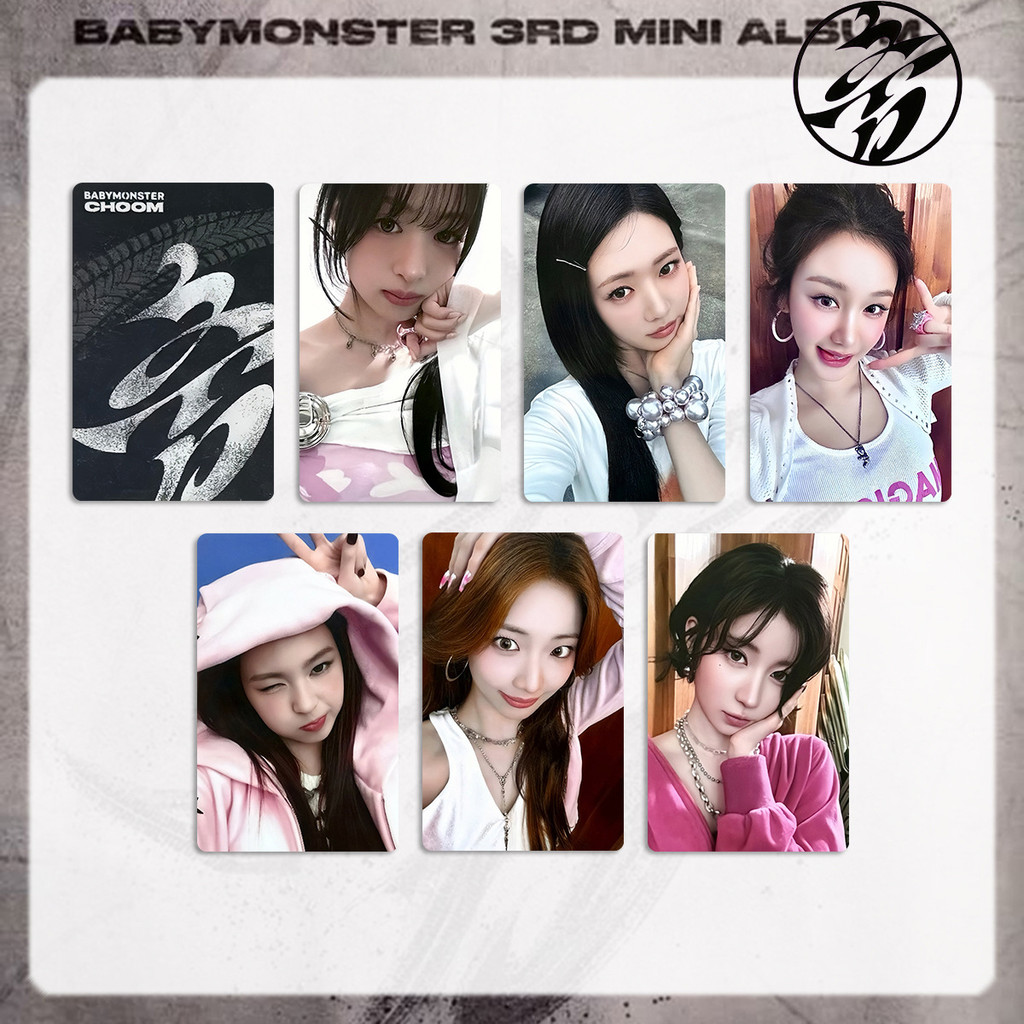 HT2 6 Cái / bộ BABYMONSTER LOMO Card 3rd MINI ALBUM CHOOM Bưu Thiếp Bộ Sưu Tập Ngôi Sao Ngoại Vi TH2