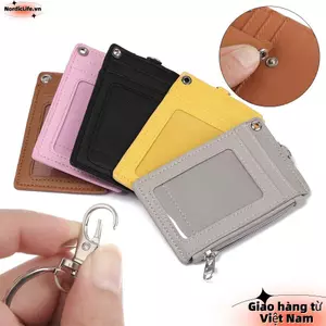 NORDICLIE Ví đựng tiền xu Túi đựng thẻ xe buýt di động Móc khóa làm việc văn phòng