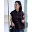 Áo sơ mi nhỏ không tay in màu tím độc đáo của Trung Quốc mùa hè Phong cách mới phù hợp với mọi phong cách thoải mái Áo sơ mi khí chất giảm tuổi
