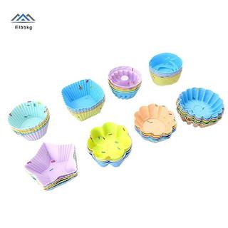 ELBBKG Khuôn Silicon Cupcake Có Thể Tái Sử Dụng Khuôn Bánh Muffin Nonsti Chịu Nhiệt Khuôn Nướng DIY Nhà Bếp Bánh Ngọt Dụng Cụ Mới