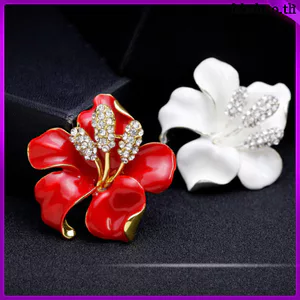 Hoa Hồng Hình Breastpin Nữ Thổ Cẩm Độc Đáo Pin Trang Phục Đạo Cụ Trang Trí Nhỏ Để Trang Trí Sử Dụng (Đỏ)