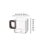 Cốc cà phê thủy tinh DONOVANQQ, Cốc Espresso chịu nhiệt dày, Tay cầm bằng gỗ vuông thực tế Mini Teacup Cafe