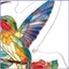 Suncatcher để treo cửa sổ 2D Acrylic đầy màu sắc với dây chuyền kim loại Hoa cửa sổ chim Suncatcher Trang trí cho mueadsyvn